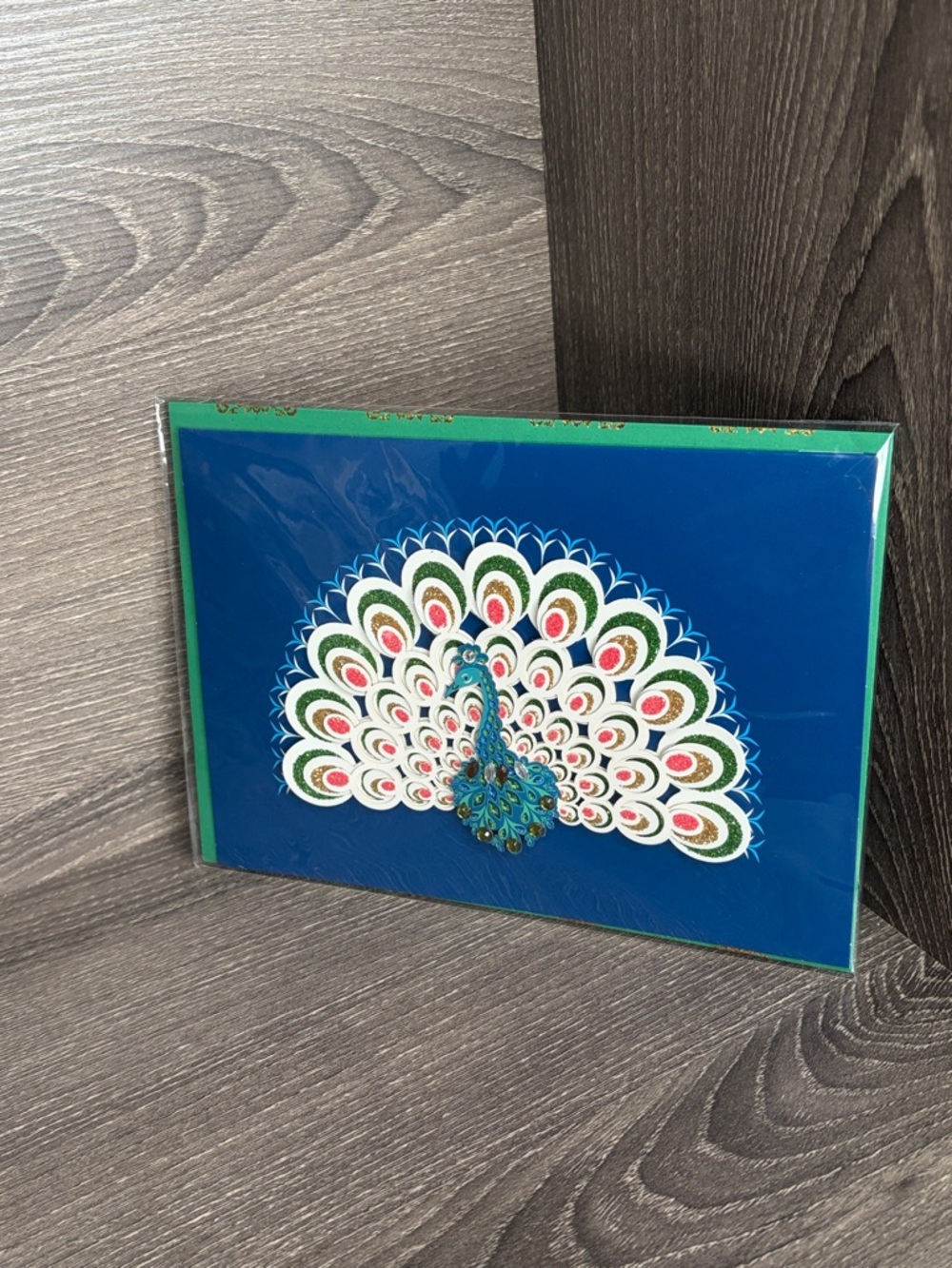 ❤️$3 Burgoyne 3D Peacock Greeting Card
